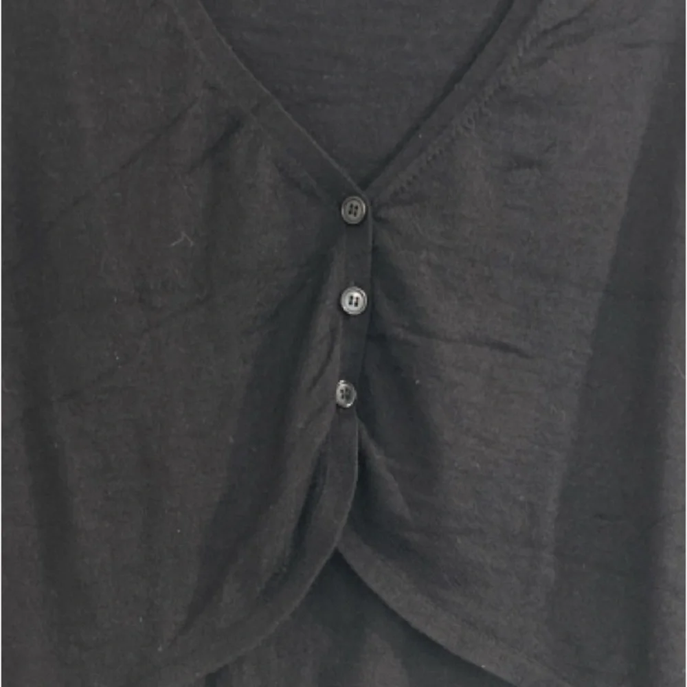 LAFAYETTE 148 NEW YORK Wool button Cropped Cardigan Black Size XL - Picture 3 of 7